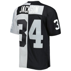 Bo Jackson Las Vegas Raiders 1988 Split Legacy Replica Jersey - Black/Silver for sale