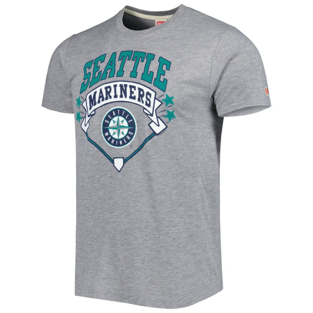 Seattle Mariners Homage Diamond Tri-Blend T-Shirt Gray