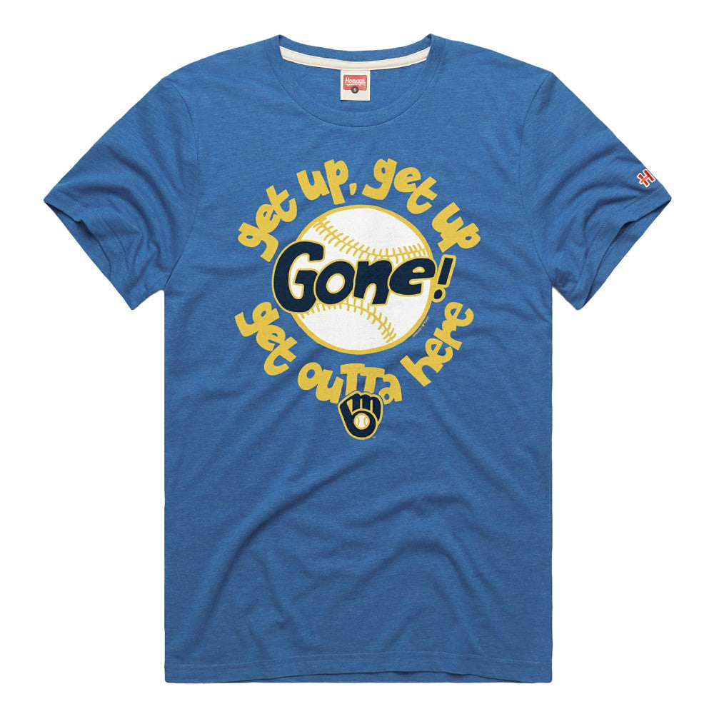 Milwaukee Brewers Homage Hyper Local Tri-Blend T-Shirt Royal