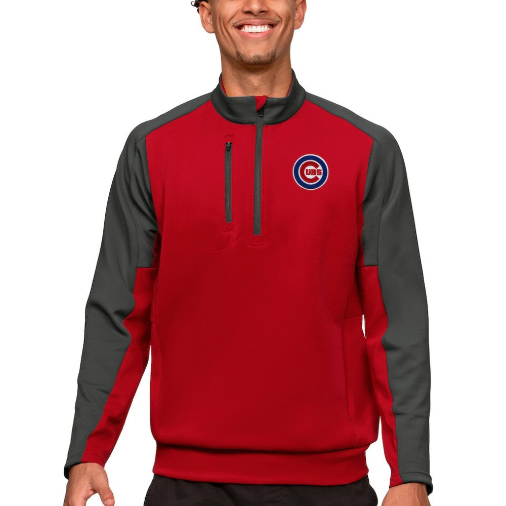 Chicago Cubs Antigua Team Quarter-Zip Pullover Top Red