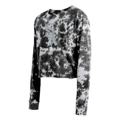 Chicago White Sox Women's Tie-Dye Cropped Long Sleeve T-Shirt Black | New Era
