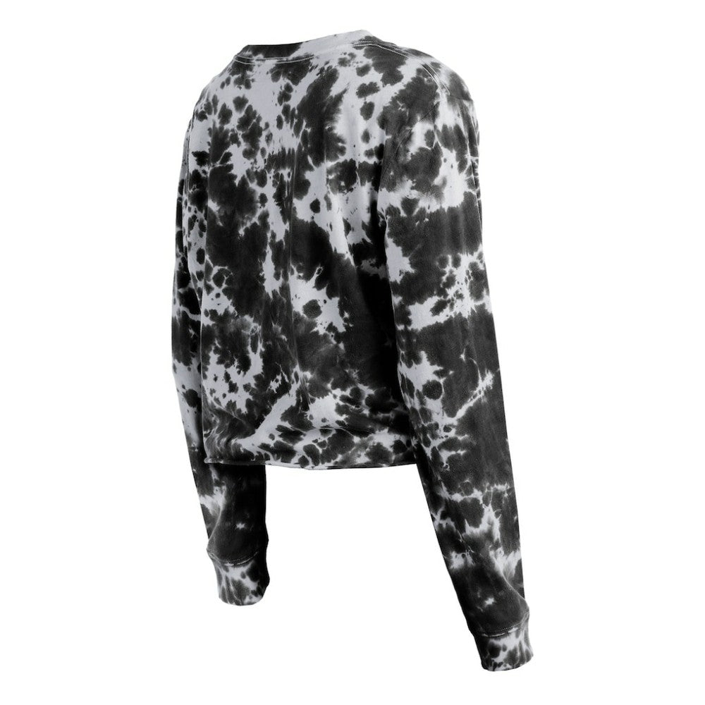 Chicago White Sox Women's Tie-Dye Cropped Long Sleeve T-Shirt Black | New Era