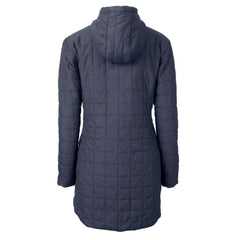 Philadelphia Phillies Cutter & Buck Women's Rainier Primaloft Eco Full-Zip Hoodie Long Coat Heathered Navy