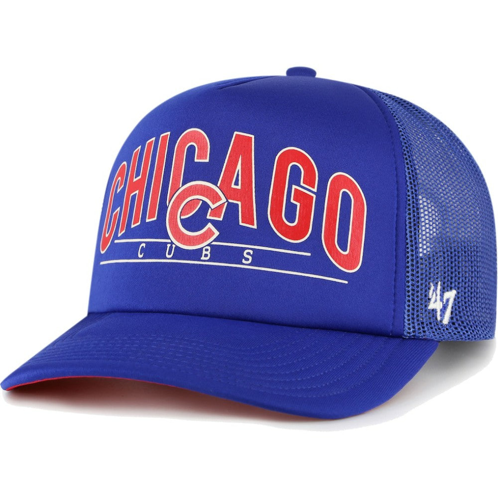 Chicago Cubs Backhaul Foam Trucker Snapback Hat Royal | 47 brand