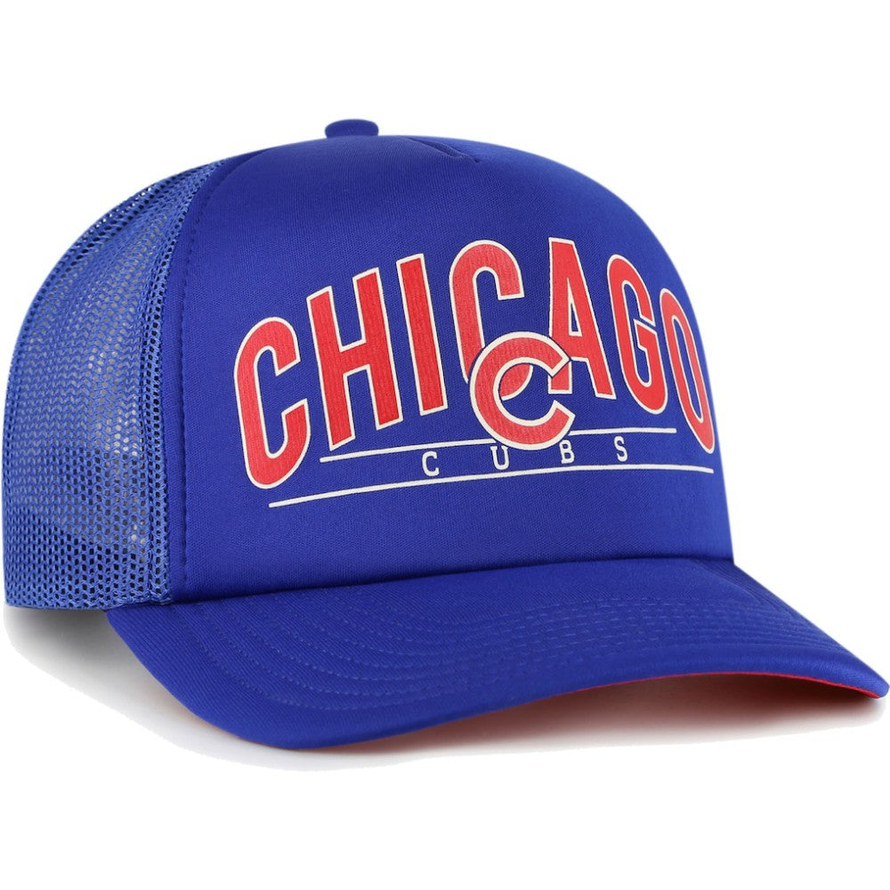 Chicago Cubs Backhaul Foam Trucker Snapback Hat Royal | 47 brand