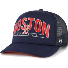 Boston Red Sox Backhaul Foam Trucker Snapback Hat Navy | 47 brand