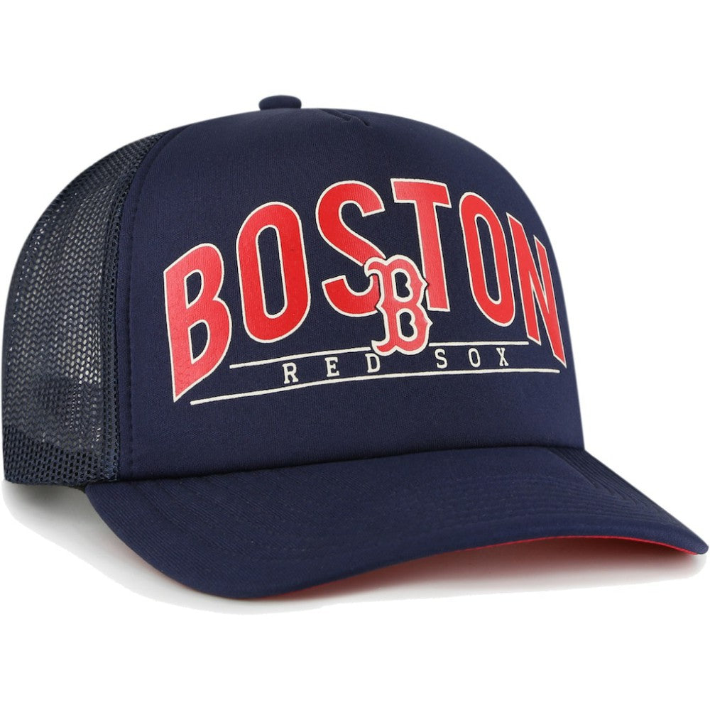 Boston Red Sox Backhaul Foam Trucker Snapback Hat Navy | 47 brand
