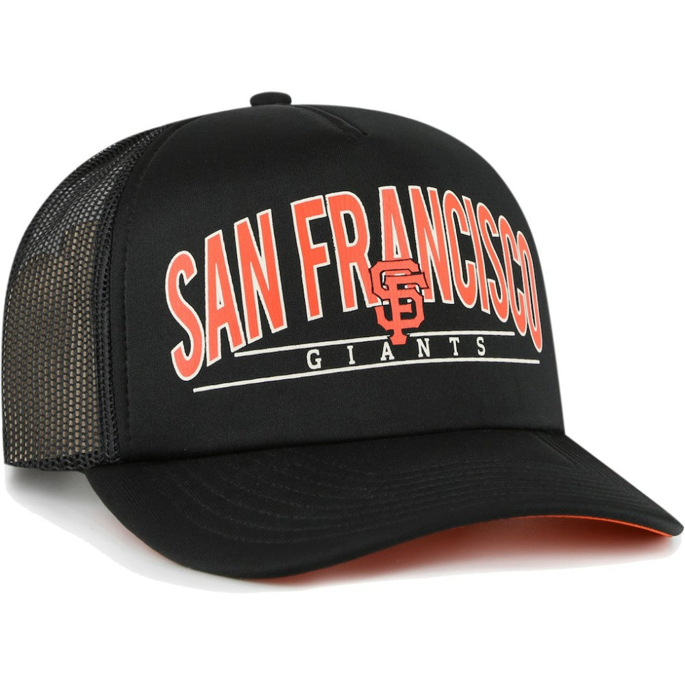 San Francisco Giants Backhaul Foam Trucker Snapback Hat Black | 47 brand