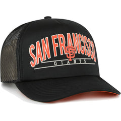 San Francisco Giants Backhaul Foam Trucker Snapback Hat Black | 47 brand