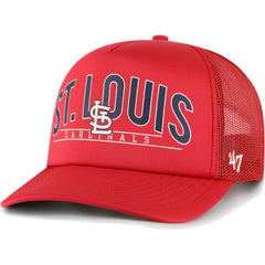 St. Louis Cardinals Backhaul Foam Trucker Snapback Hat Red | 47 brand
