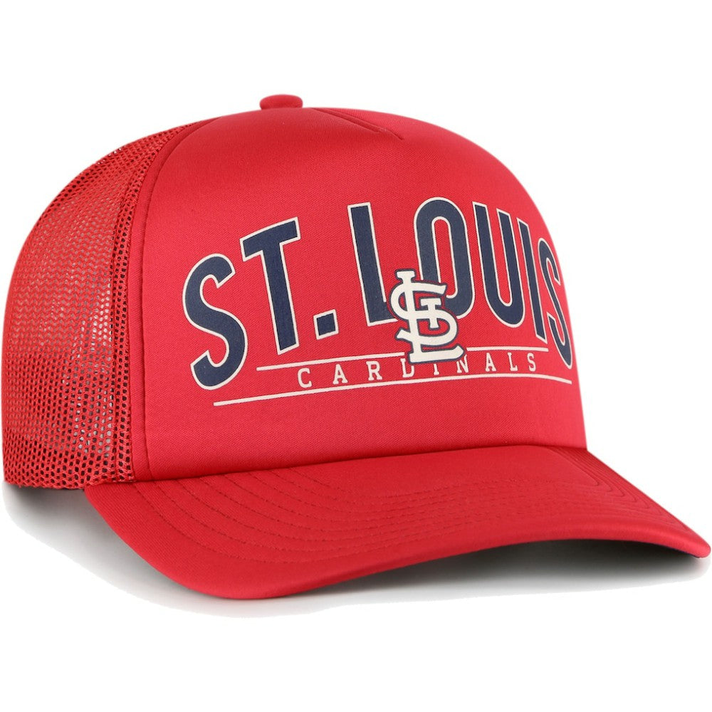 St. Louis Cardinals Backhaul Foam Trucker Snapback Hat Red | 47 brand