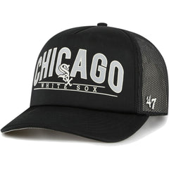 Chicago White Sox Backhaul Foam Trucker Snapback Hat Black | 47 brand