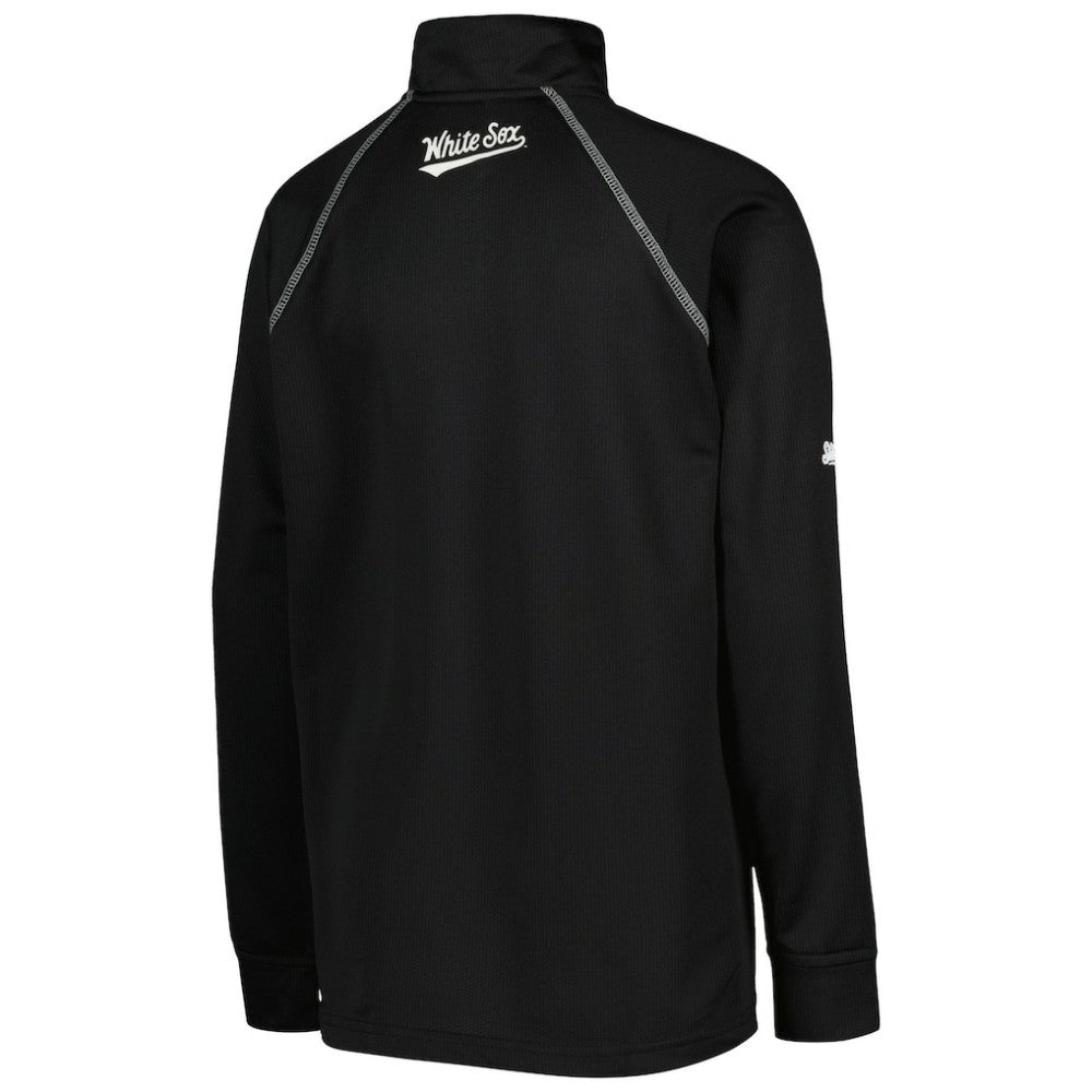 Chicago White Sox Stitches Youth Team Raglan Quarter-Zip Jacket Black