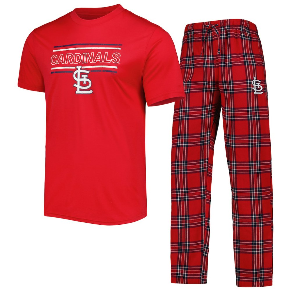 St. Louis Cardinals Concepts Sport Badge Top & Pants Sleep Set Red/Navy