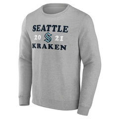 Seattle Kraken Fanatics Fierce Competitor Pullover Sweatshirt Heather Charcoal