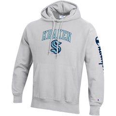 Seattle Kraken Champion Reverse Weave Pullover Hoodie Heather Gray