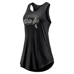 Chicago White Sox Women's Simplicity Swing Racerback Scoop Neck Tank Top Black