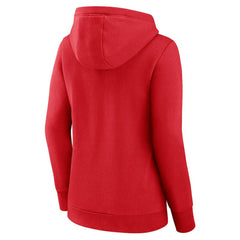 St. Louis Cardinals Women's Simplicity Crossover V-Neck Pullover Hoodie Red