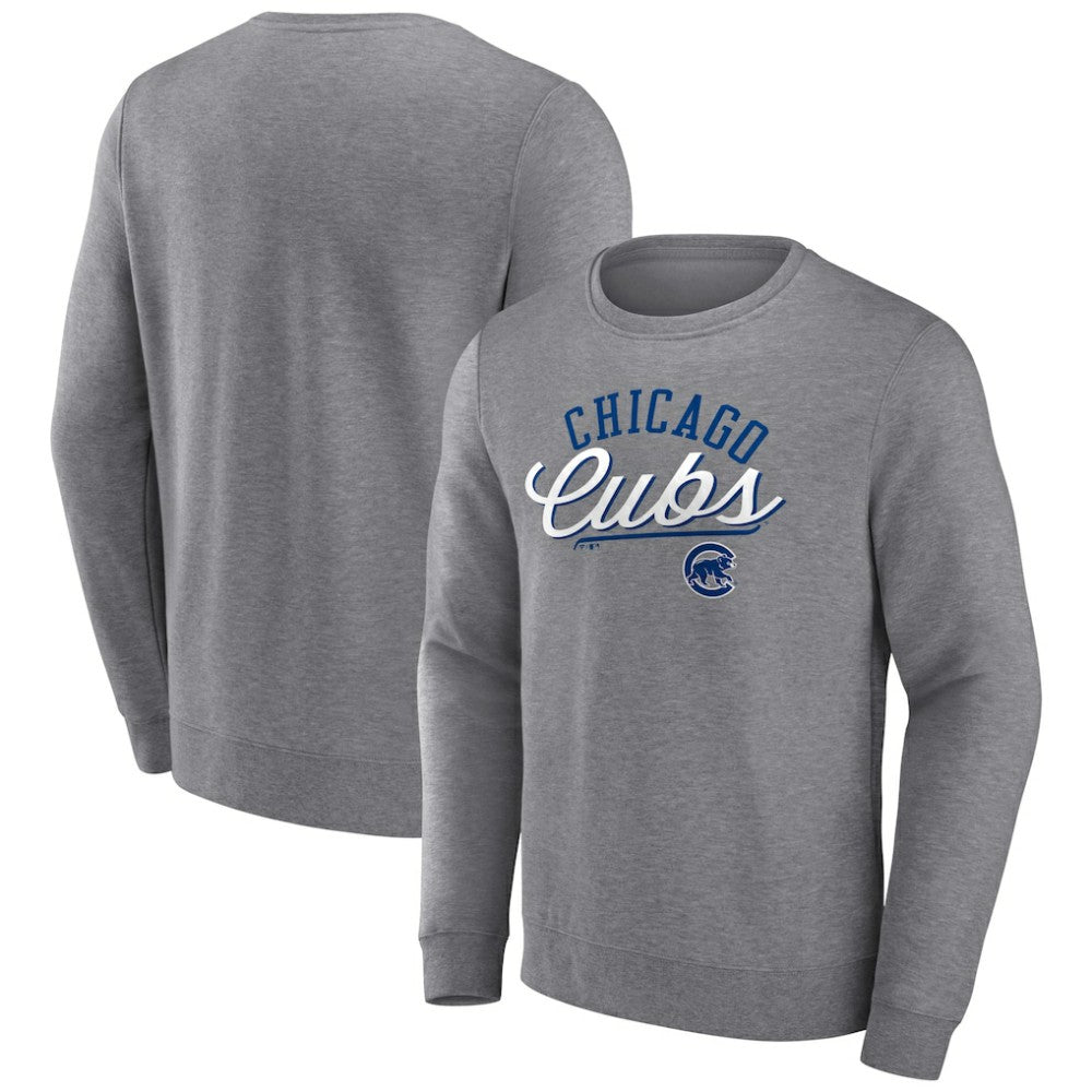 Chicago Cubs Simplicity Pullover Sweatshirt Heather Gray
