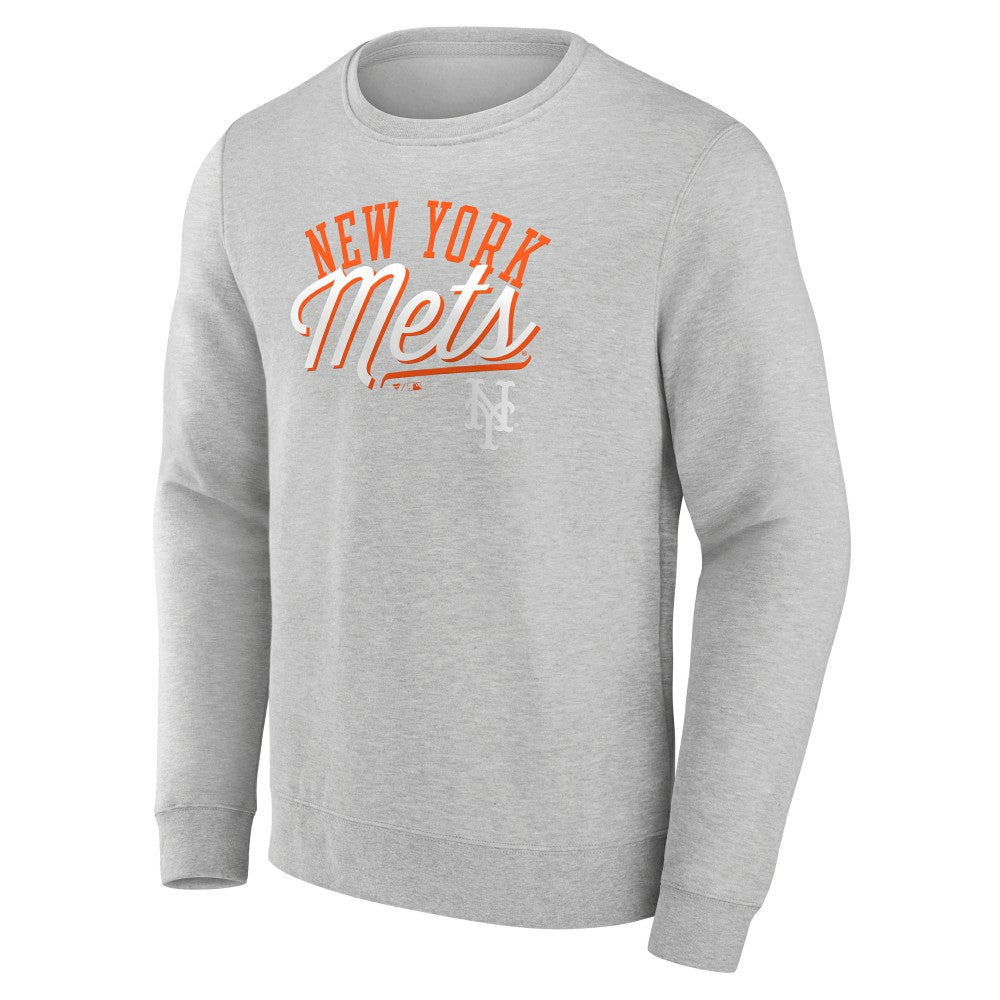 New York Mets Simplicity Pullover Sweatshirt Heather Gray