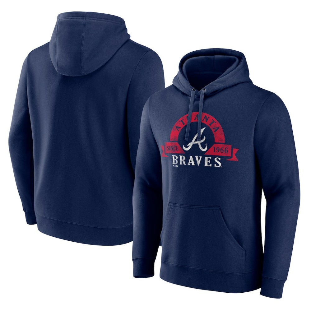 Atlanta Braves Big & Tall Utility Pullover Hoodie Navy
