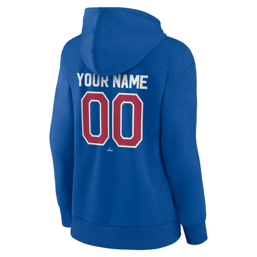 Atlanta Braves Women's Personalized Cooperstown Collection Winning Streak Pullover Hoodie Royal