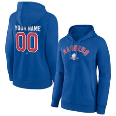 Texas Rangers Women's Personalized Cooperstown Collection Winning Streak Pullover Hoodie Royal