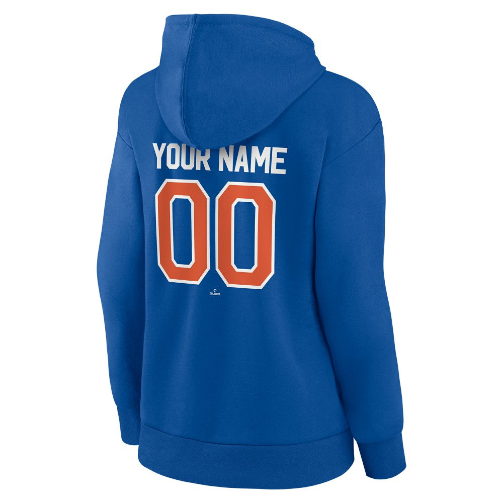 New York Mets Women's Personalized Team Winning Streak Pullover Hoodie Royal