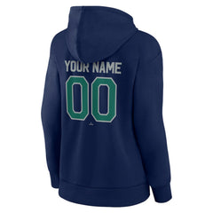 Seattle Mariners Women's Personalized Team Winning Streak Pullover Hoodie Navy
