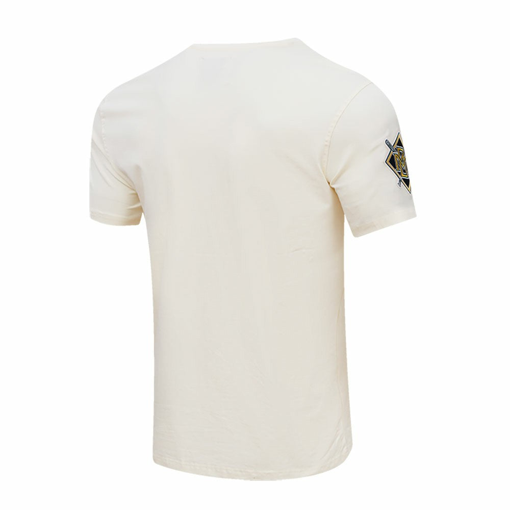 Milwaukee Brewers Pro Standard Cooperstown Collection Old English T-Shirt Cream