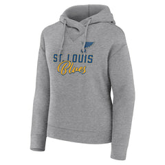 St. Louis Blues Fanatics Women's Script Favorite Pullover Hoodie Heather Gray