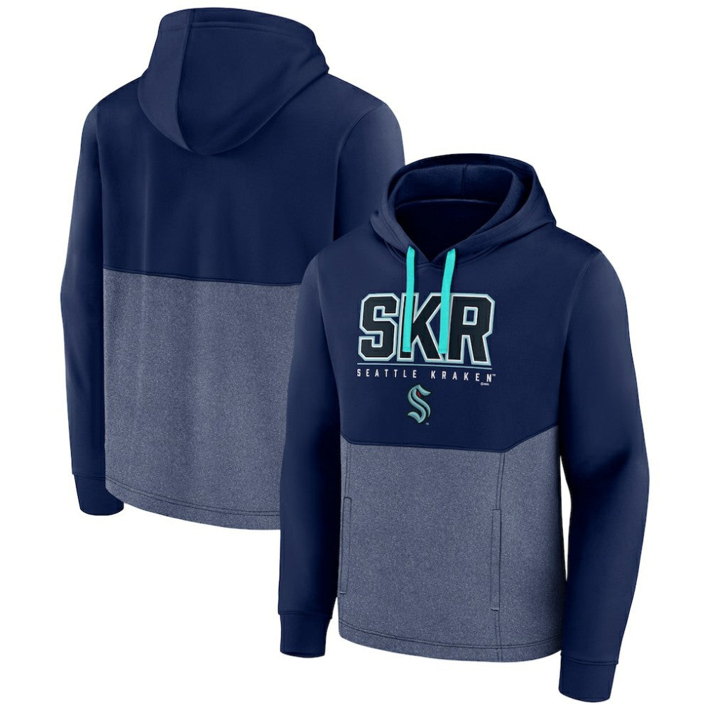 Seattle Kraken Fanatics Successful Tri-Blend Pullover Hoodie Deep Sea Blue