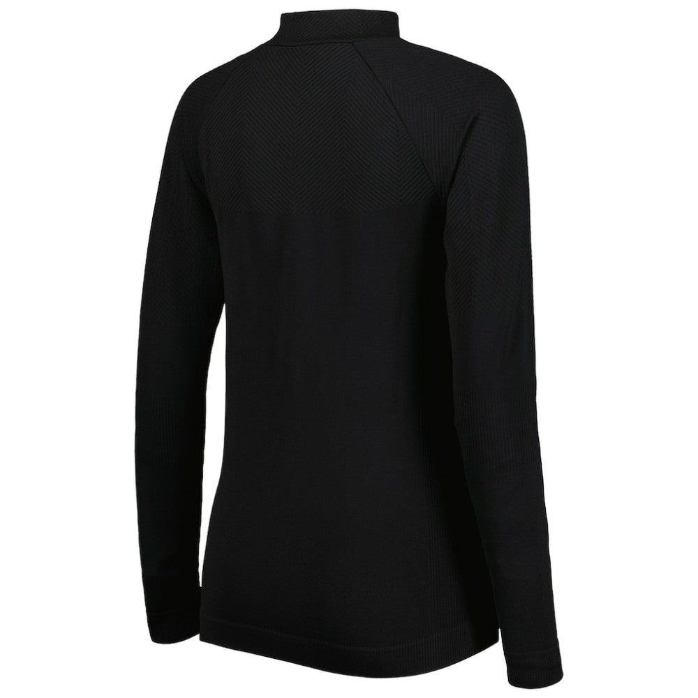 Houston Astros Levelwear Women's Verse Asymmetrical Raglan Tri-Blend Quarter-Zip Jacket Black
