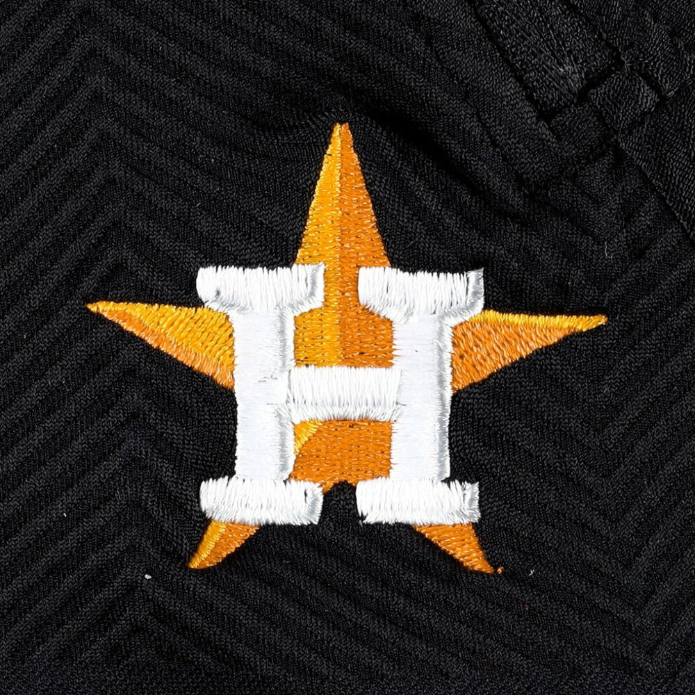 Houston Astros Levelwear Women's Verse Asymmetrical Raglan Tri-Blend Quarter-Zip Jacket Black