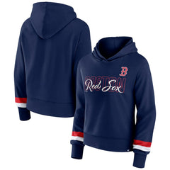 Boston Red Sox Women's Over Under Pullover Hoodie Navy
