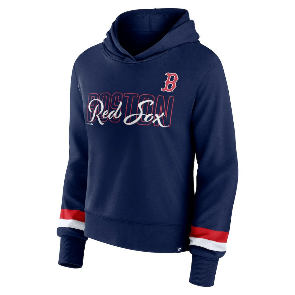 Boston Red Sox Women's Over Under Pullover Hoodie Navy