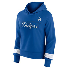 Los Angeles Dodgers Women's Over Under Pullover Hoodie Royal