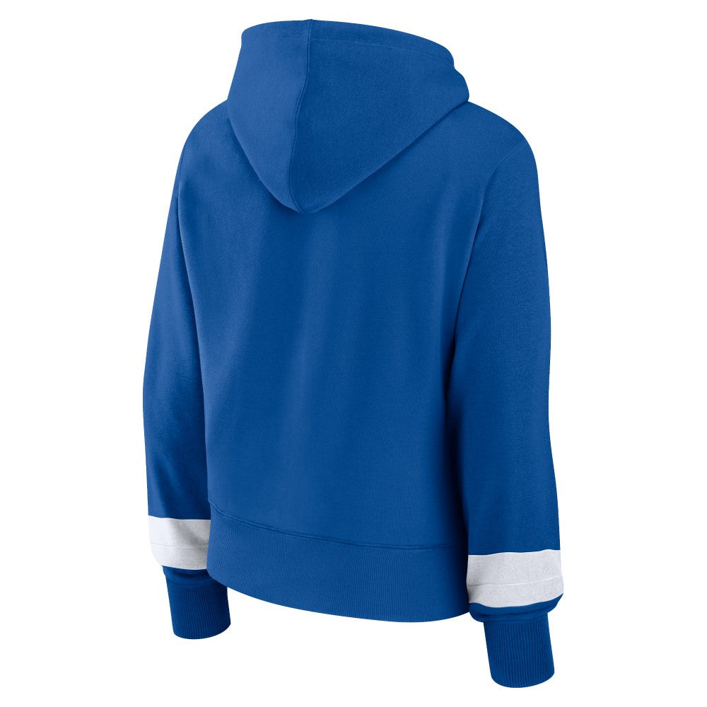 Los Angeles Dodgers Women's Over Under Pullover Hoodie Royal