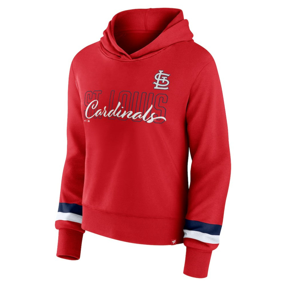 St. Louis Cardinals Women's Over Under Pullover Hoodie Red