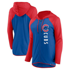 Chicago Cubs Women's Forever Fan Full-Zip Hoodie Jacket Royal/Red