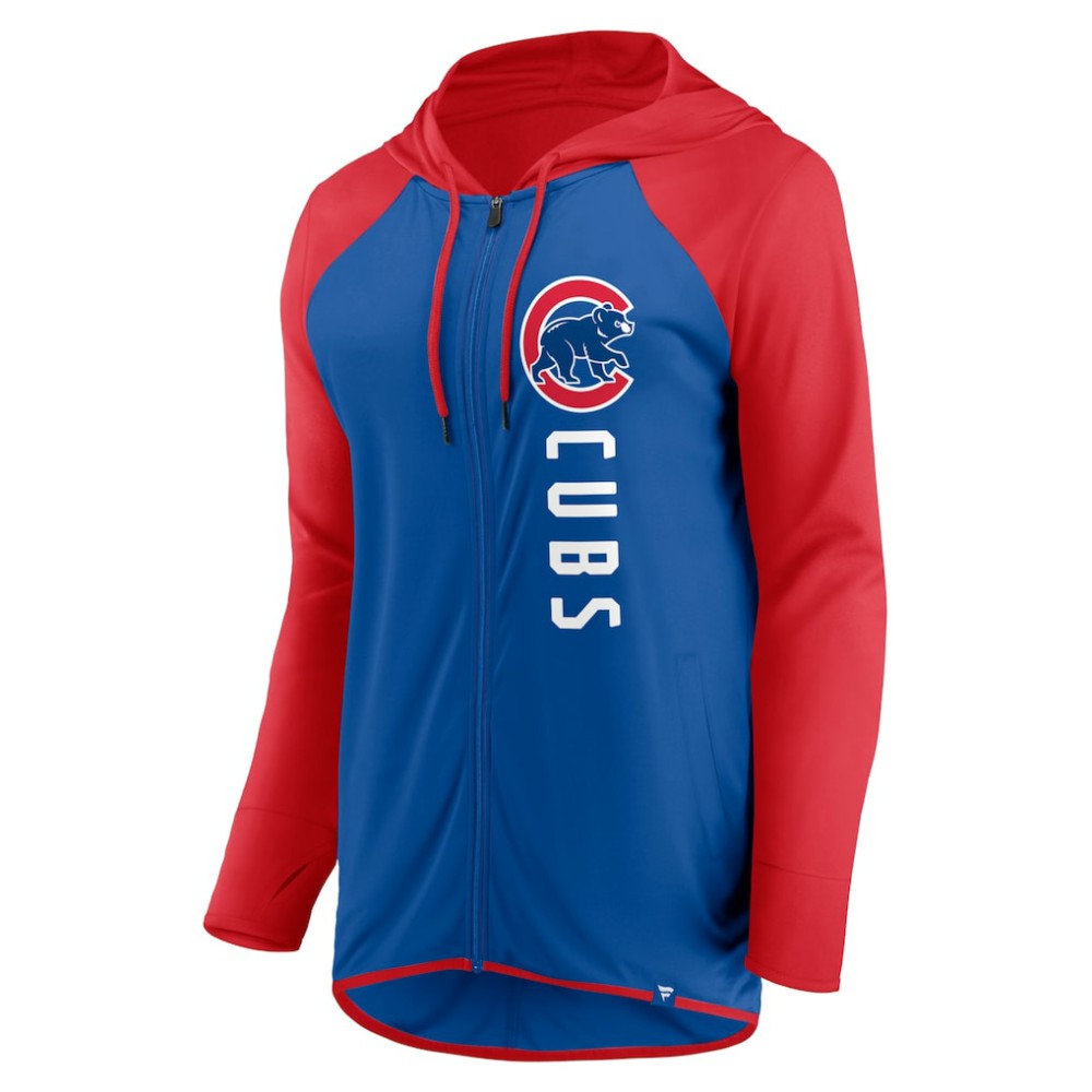 Chicago Cubs Women's Forever Fan Full-Zip Hoodie Jacket Royal/Red