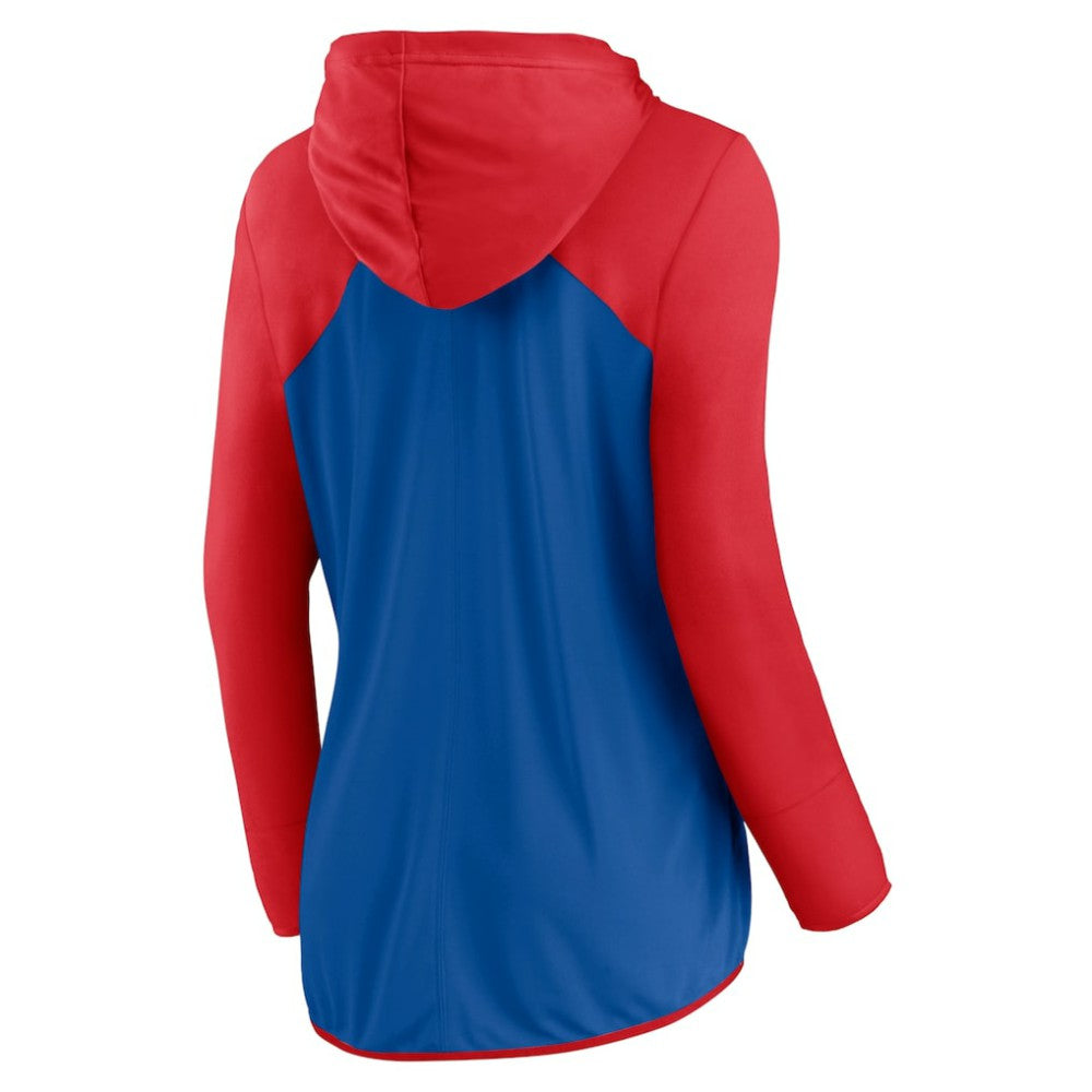 Chicago Cubs Women's Forever Fan Full-Zip Hoodie Jacket Royal/Red