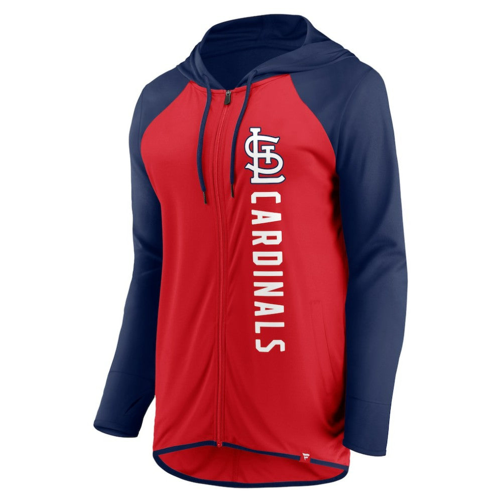 St. Louis Cardinals Women's Forever Fan Full-Zip Hoodie Jacket Red/Navy