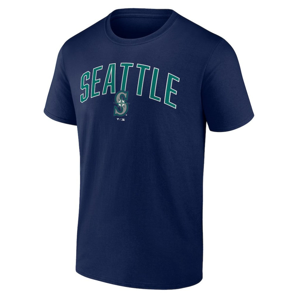 Seattle Mariners Arch T-Shirt & Shorts Combo Set Navy/Heather Gray