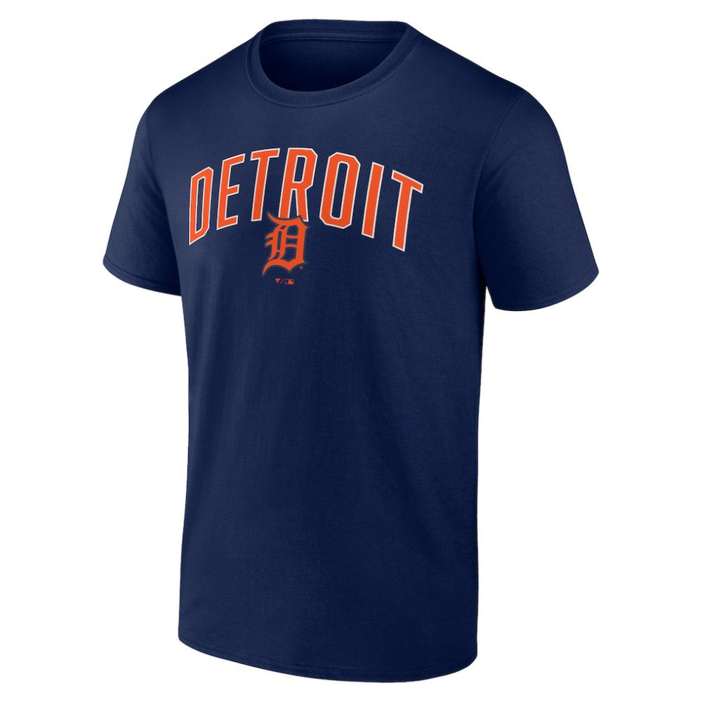 Detroit Tigers Arch T-Shirt & Shorts Combo Set Navy/Heather Gray