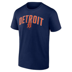 Detroit Tigers Arch T-Shirt & Shorts Combo Set Navy/Heather Gray
