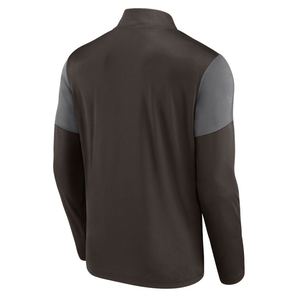 San Diego Padres Logo Quarter-Zip Top Brown