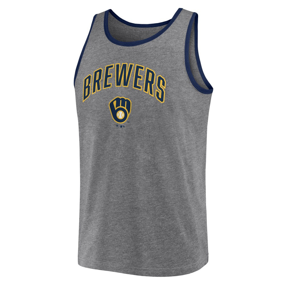 Milwaukee Brewers Primary Tank Top Heather Gray