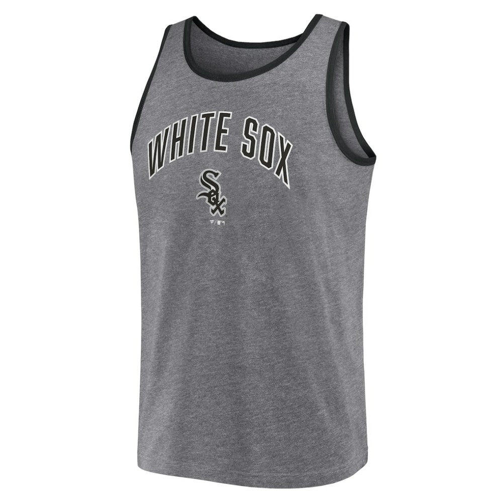 Chicago White Sox Primary Tank Top Heather Gray