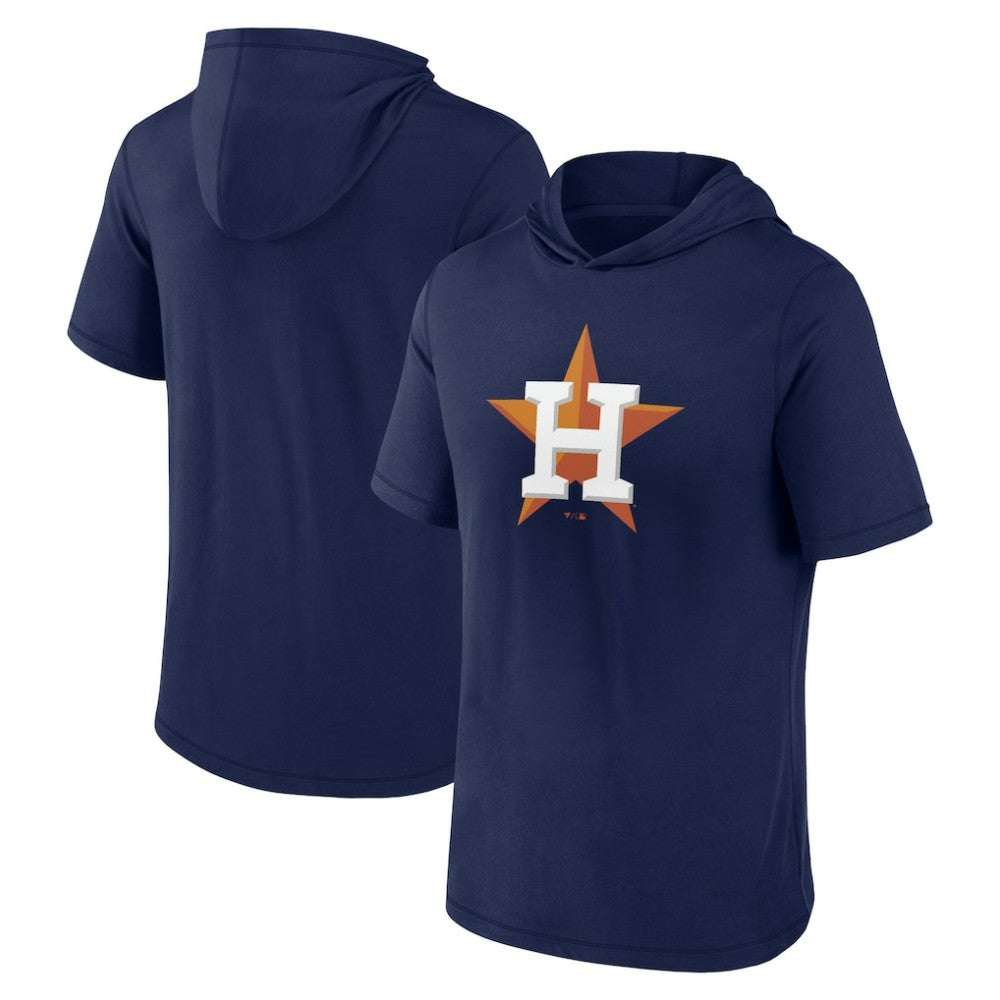 Houston Astros Short Sleeve Hoodie T-Shirt Navy